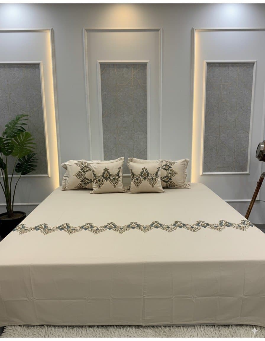 Embroidery Cotton Bedsheet Set